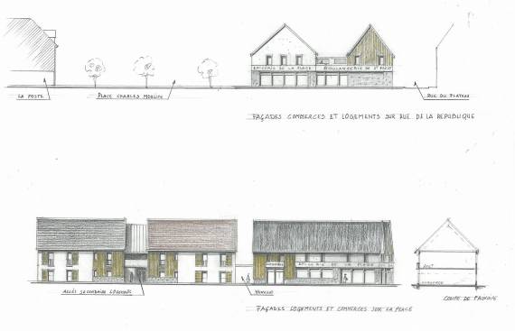 Construction de 13 logements et 3 commerces à Saint Prest 1_1