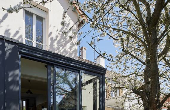 Extension sur jardin d'une maison en basse ville de Chartres 1_2