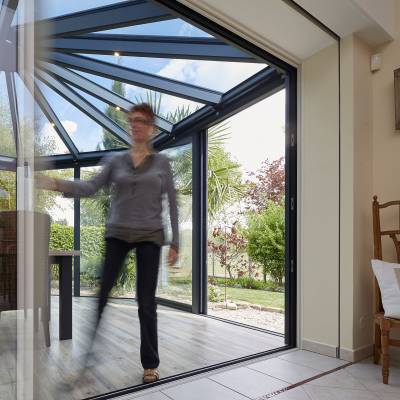 Création d'une extension vitrée sur jardin au Coudray 5